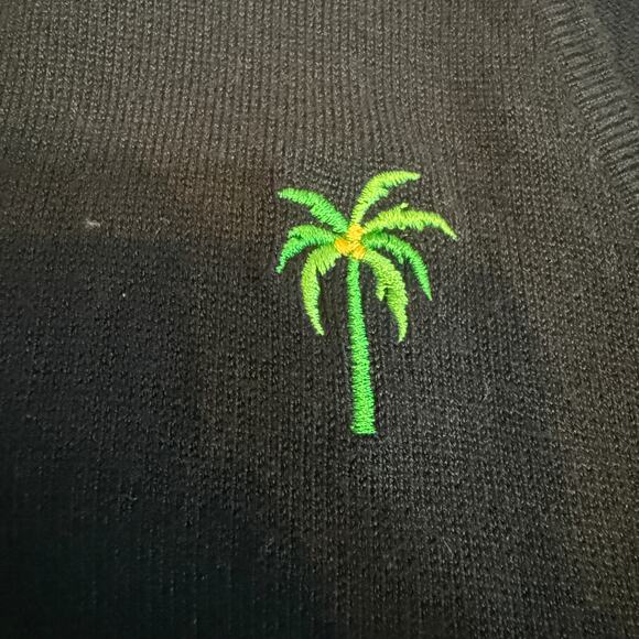 Etoile large embroidered palm tree cardigan sweater top SP 2758 - Picture 8 of 10